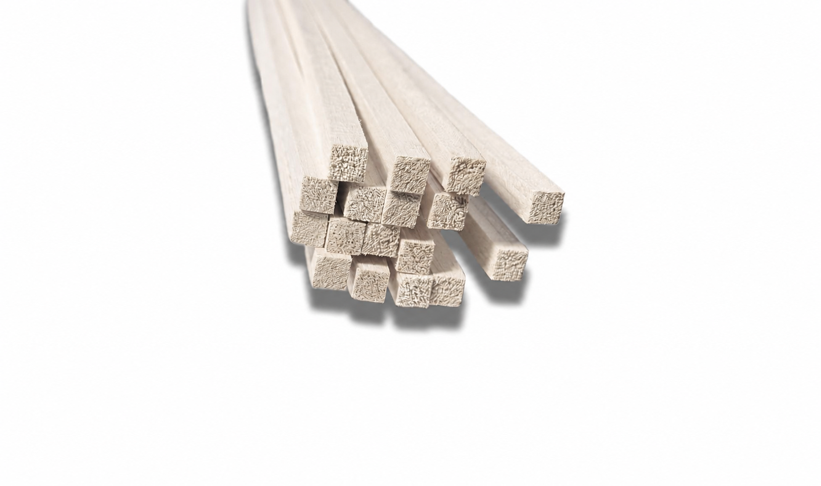 Listón Cuadrado de Madera Natural de Balsa