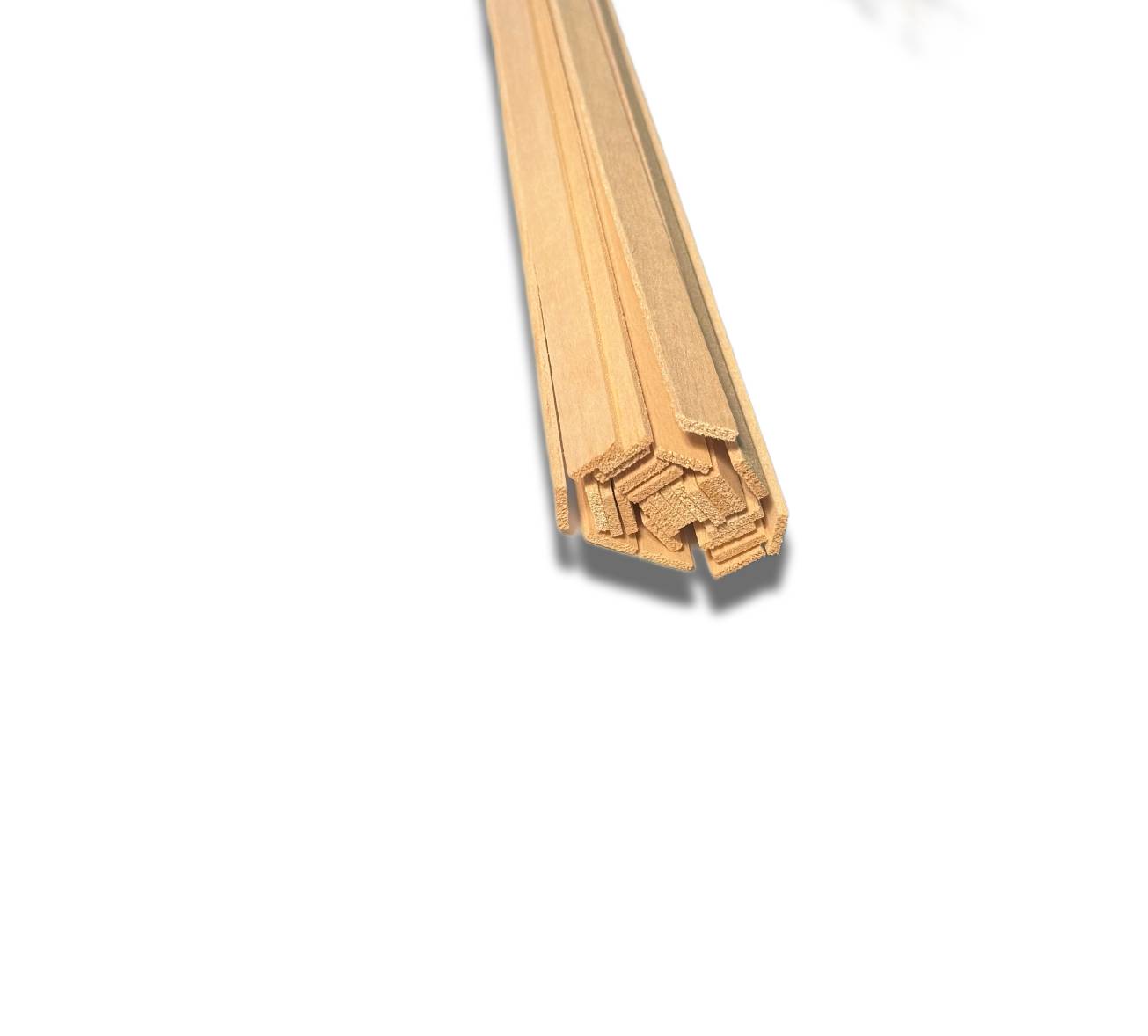 Listón Rectangular de Madera Natural de Balsa