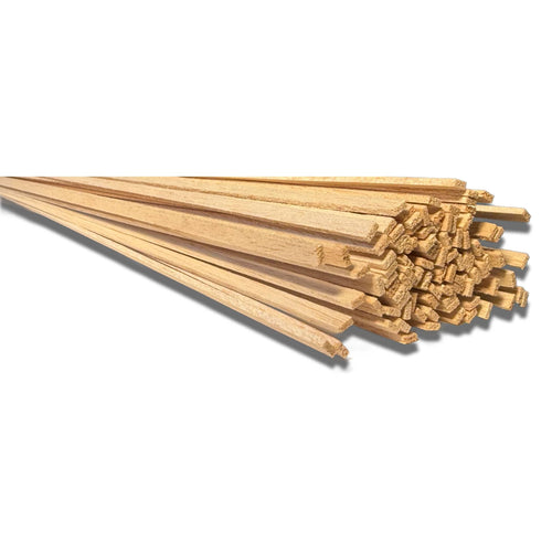 Listón Rectangular de Madera Natural de Balsa