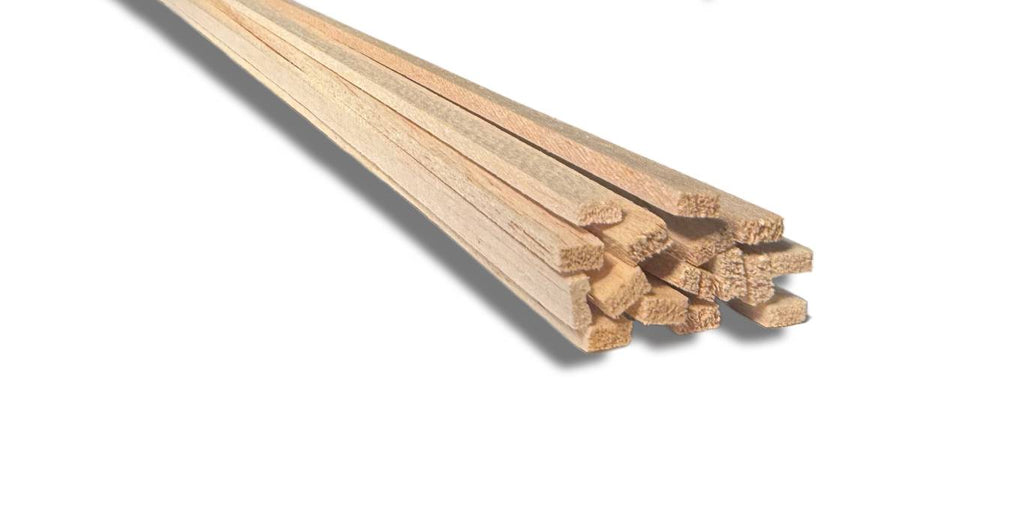 Listón Rectangular de Madera Natural de Balsa